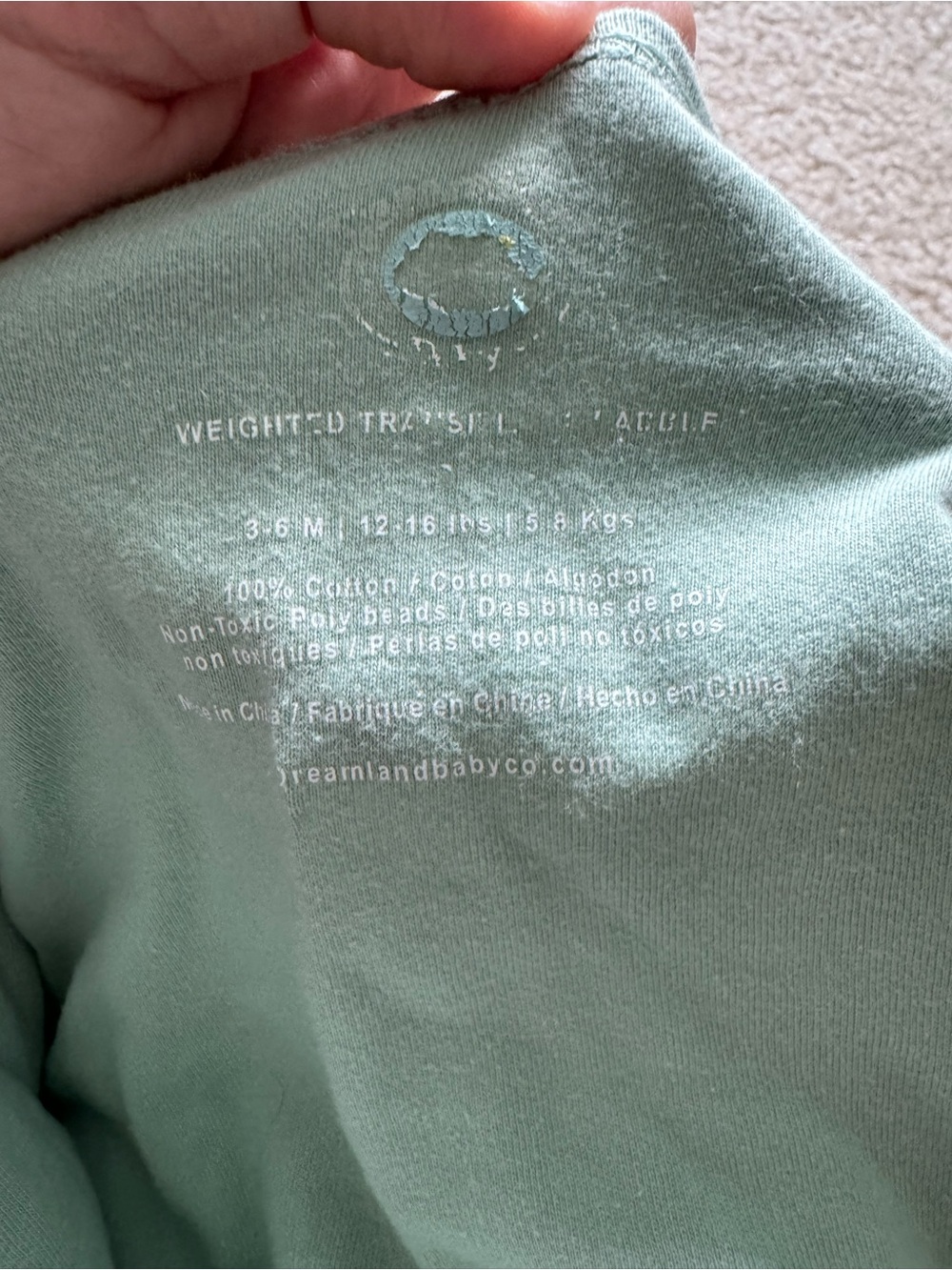 Dreamland baby transitional weighted sleep sack - Picture 2 of 3